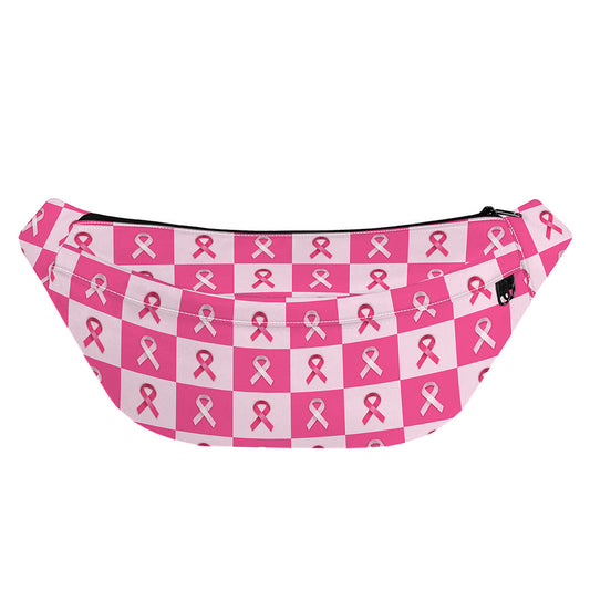 Breast Cancer Awareness Pattern Print Fanny Pack
