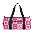 Breast Cancer Awareness Pattern Print Gym Bag