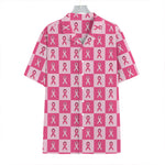 Breast Cancer Awareness Pattern Print Hawaiian Shirt