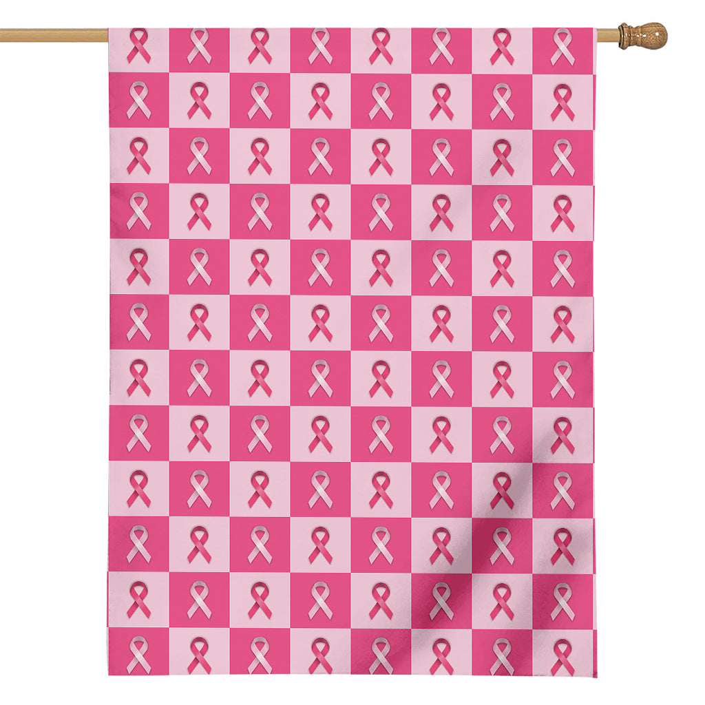 Breast Cancer Awareness Pattern Print House Flag