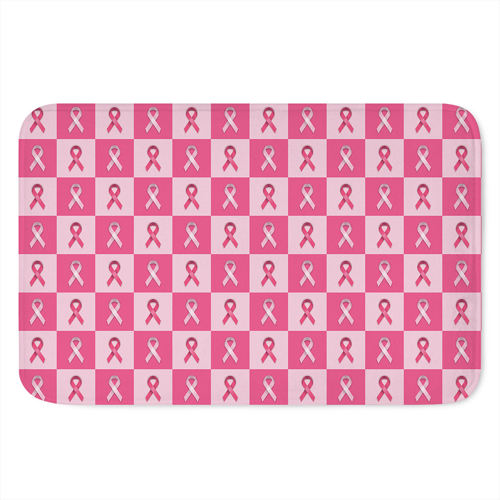 Breast Cancer Awareness Pattern Print Indoor Door Mat