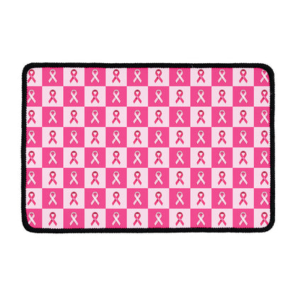 Breast Cancer Awareness Pattern Print Kitchen Mat