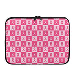 Breast Cancer Awareness Pattern Print Laptop Sleeve