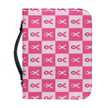Breast Cancer Awareness Pattern Print Leather Bible Cover