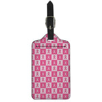 Breast Cancer Awareness Pattern Print Luggage Tag