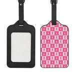Breast Cancer Awareness Pattern Print Luggage Tag