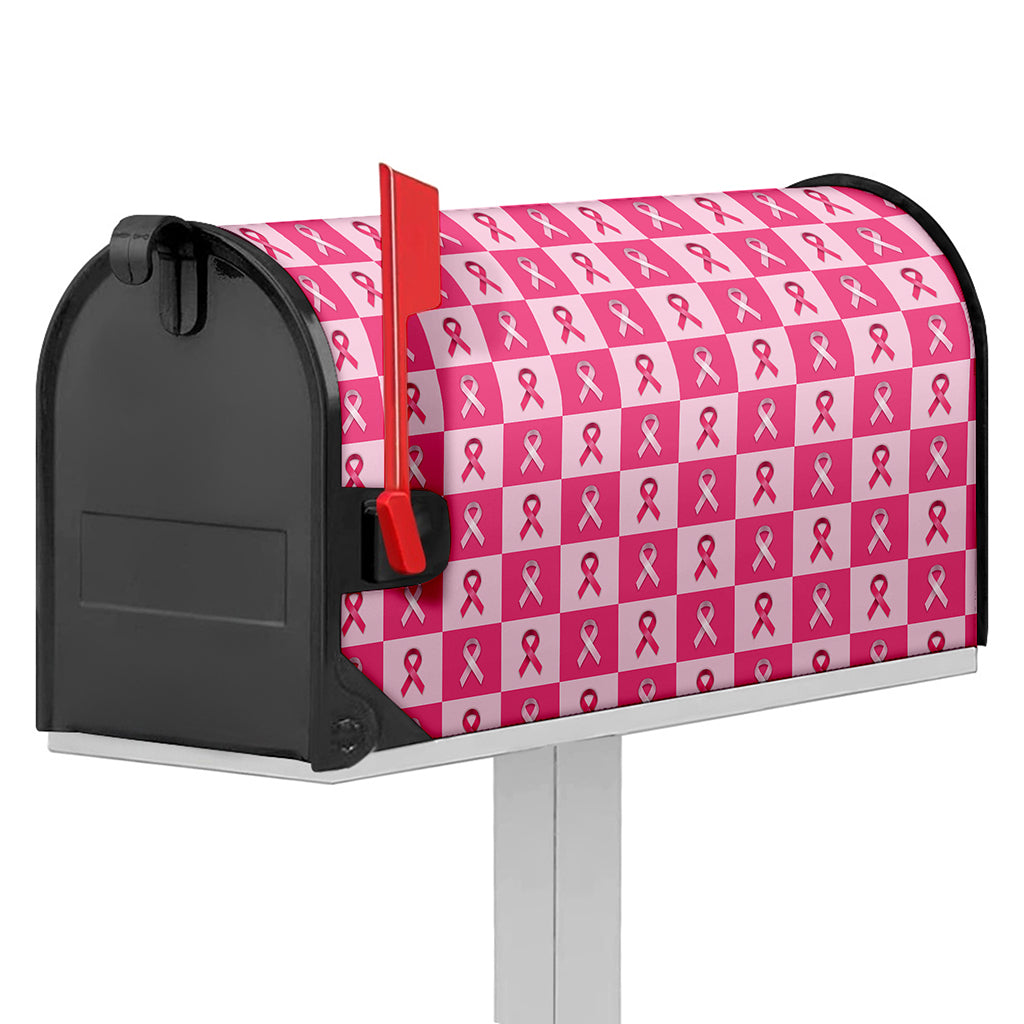 Breast Cancer Awareness Pattern Print Mailbox Cover
