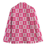 Breast Cancer Awareness Pattern Print Men's Blazer