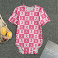 Breast Cancer Awareness Pattern Print Men's Bodysuit