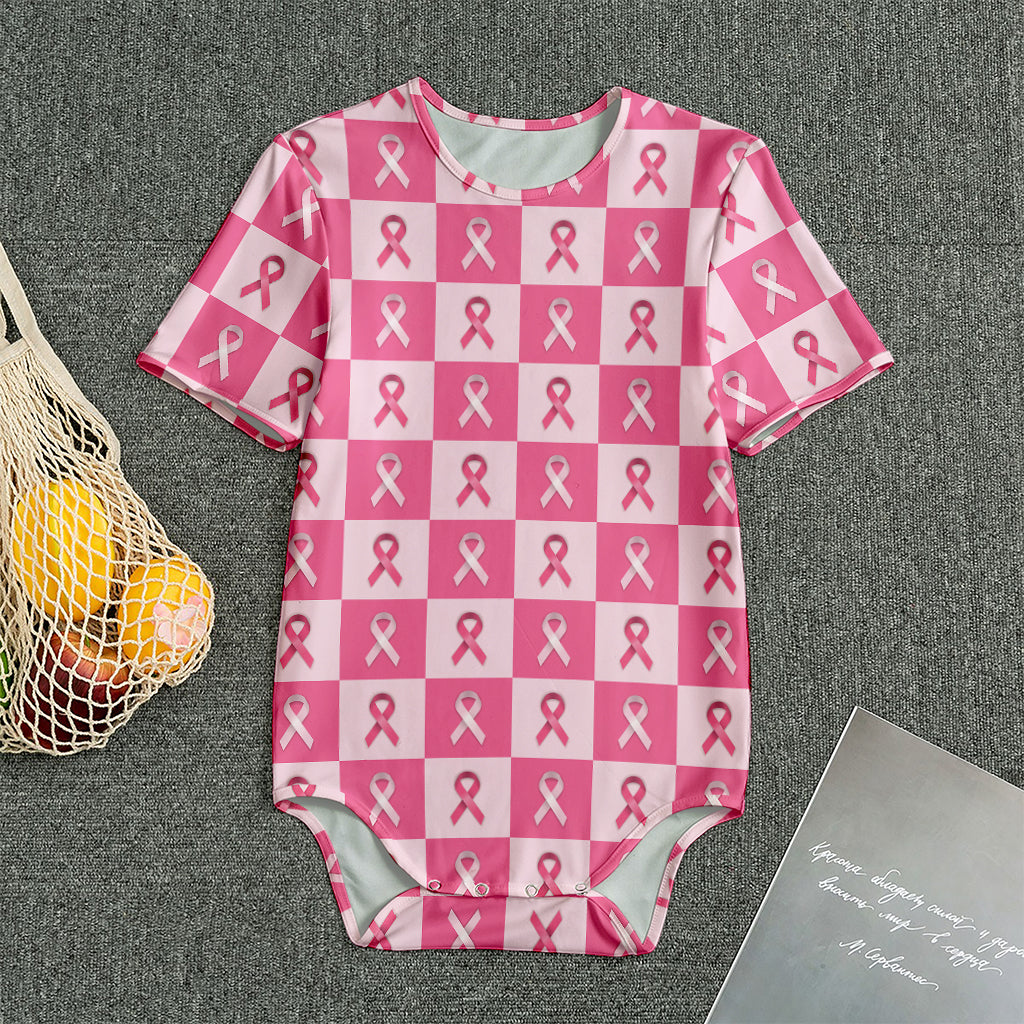 Breast Cancer Awareness Pattern Print Men's Bodysuit