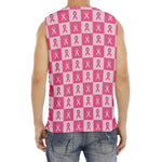 Breast Cancer Awareness Pattern Print Men's Fitness Tank Top