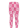 Breast Cancer Awareness Pattern Print Men's Leggings