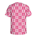 Breast Cancer Awareness Pattern Print Men's Sports T-Shirt
