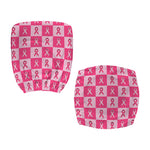 Breast Cancer Awareness Pattern Print Office Chair Cover