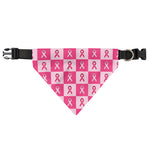 Breast Cancer Awareness Pattern Print Over The Collar Dog Bandana