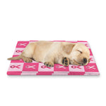 Breast Cancer Awareness Pattern Print Pet Cooling Mat Cover