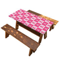 Breast Cancer Awareness Pattern Print Picnic Table Cover