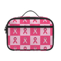 Breast Cancer Awareness Pattern Print Portable Lunch Bag