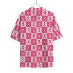 Breast Cancer Awareness Pattern Print Rayon Hawaiian Shirt