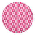 Breast Cancer Awareness Pattern Print Round Blanket