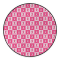 Breast Cancer Awareness Pattern Print Round Floor Mat