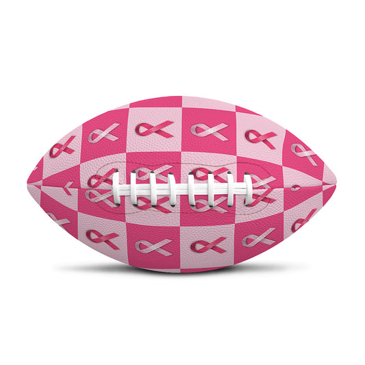Breast Cancer Awareness Pattern Print Rugby Ball