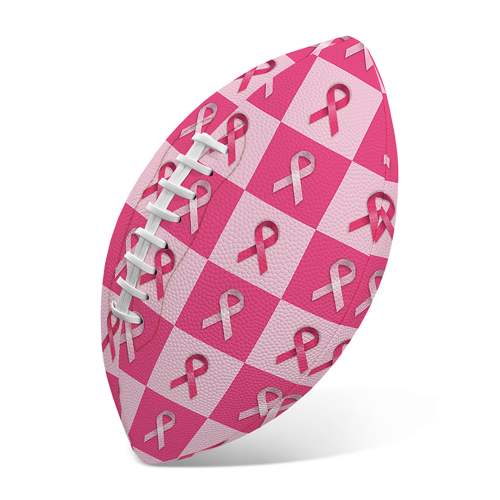 Breast Cancer Awareness Pattern Print Rugby Ball