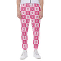 Breast Cancer Awareness Pattern Print Joggers