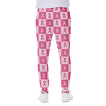 Breast Cancer Awareness Pattern Print Scuba Joggers