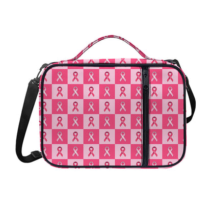Breast Cancer Awareness Pattern Print Shoulder Strap Bible Bag