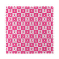 Breast Cancer Awareness Pattern Print Silk Bandana