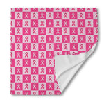 Breast Cancer Awareness Pattern Print Silk Bandana