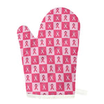 Breast Cancer Awareness Pattern Print Single Oven Mitt