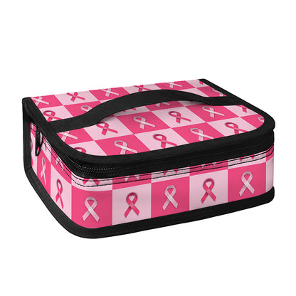 Breast Cancer Awareness Pattern Print Small Lunch Bag