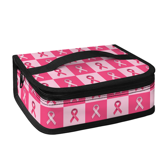 Breast Cancer Awareness Pattern Print Small Lunch Bag
