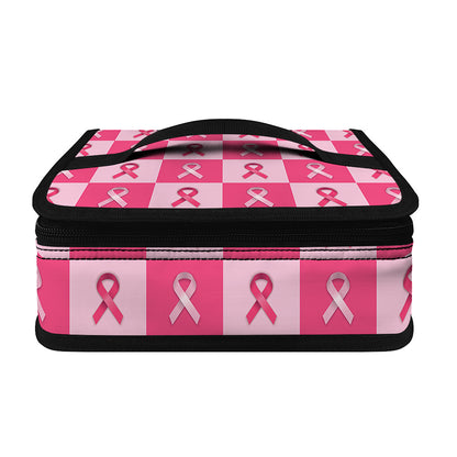 Breast Cancer Awareness Pattern Print Small Lunch Bag