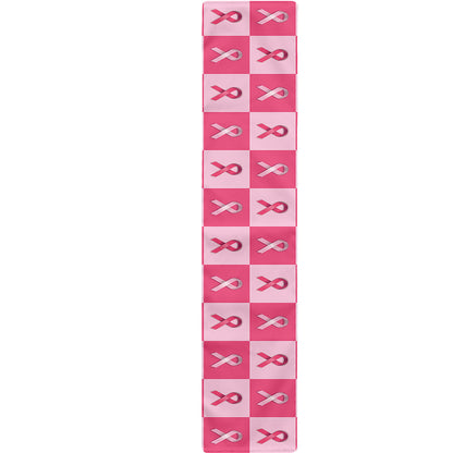 Breast Cancer Awareness Pattern Print Table Runner