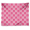 Breast Cancer Awareness Pattern Print Tapestry