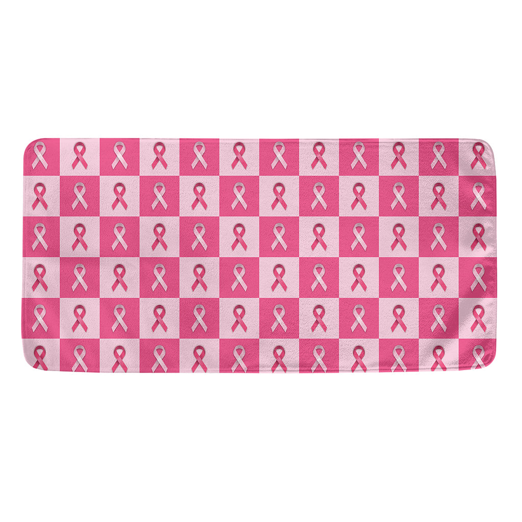 Breast Cancer Awareness Pattern Print Towel