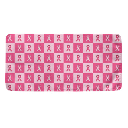 Breast Cancer Awareness Pattern Print Towel