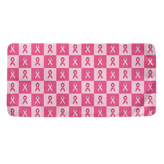 Breast Cancer Awareness Pattern Print Towel