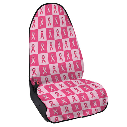 Breast Cancer Awareness Pattern Print Waterproof Car Seat Cover