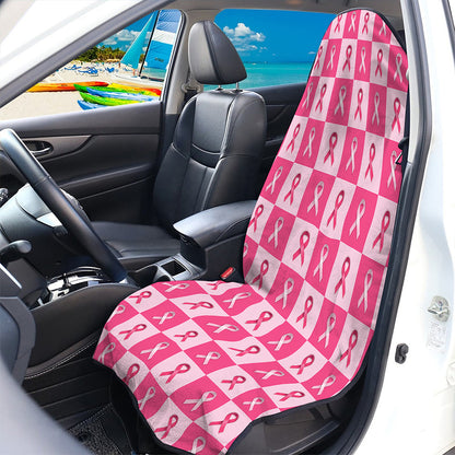 Breast Cancer Awareness Pattern Print Waterproof Car Seat Cover