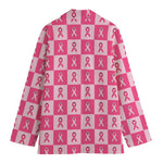 Breast Cancer Awareness Pattern Print Women's Blazer