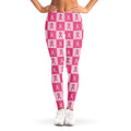 Breast Cancer Awareness Pattern Print Women's Leggings