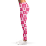 Breast Cancer Awareness Pattern Print Women's Leggings