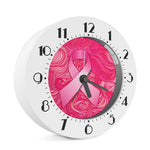 Breast Cancer Awareness Ribbon Print Alarm Clock