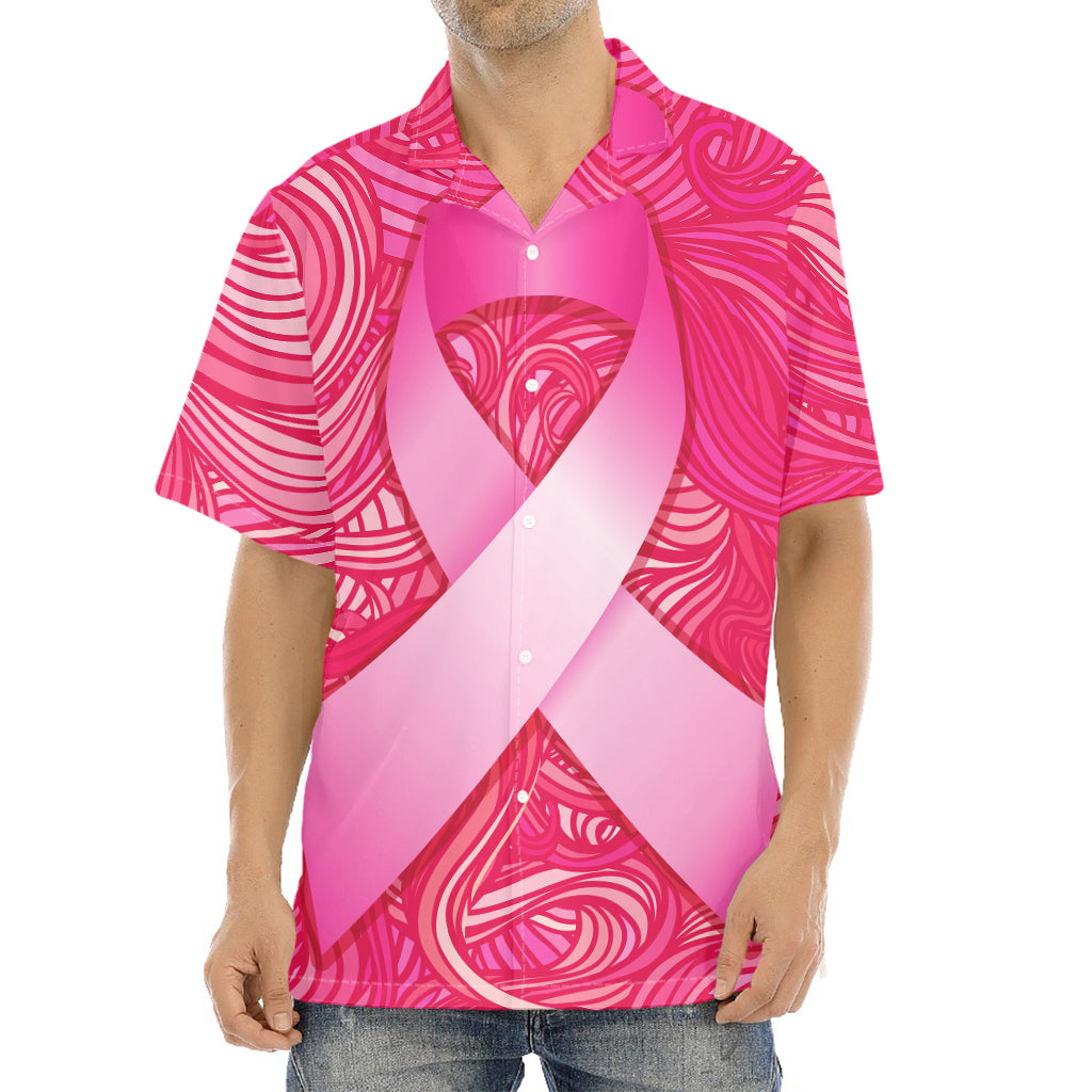 Breast Cancer Awareness Ribbon Print Aloha Shirt