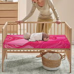 Breast Cancer Awareness Ribbon Print Baby Crib Sheet