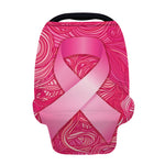 Breast Cancer Awareness Ribbon Print Baby Seat Cover